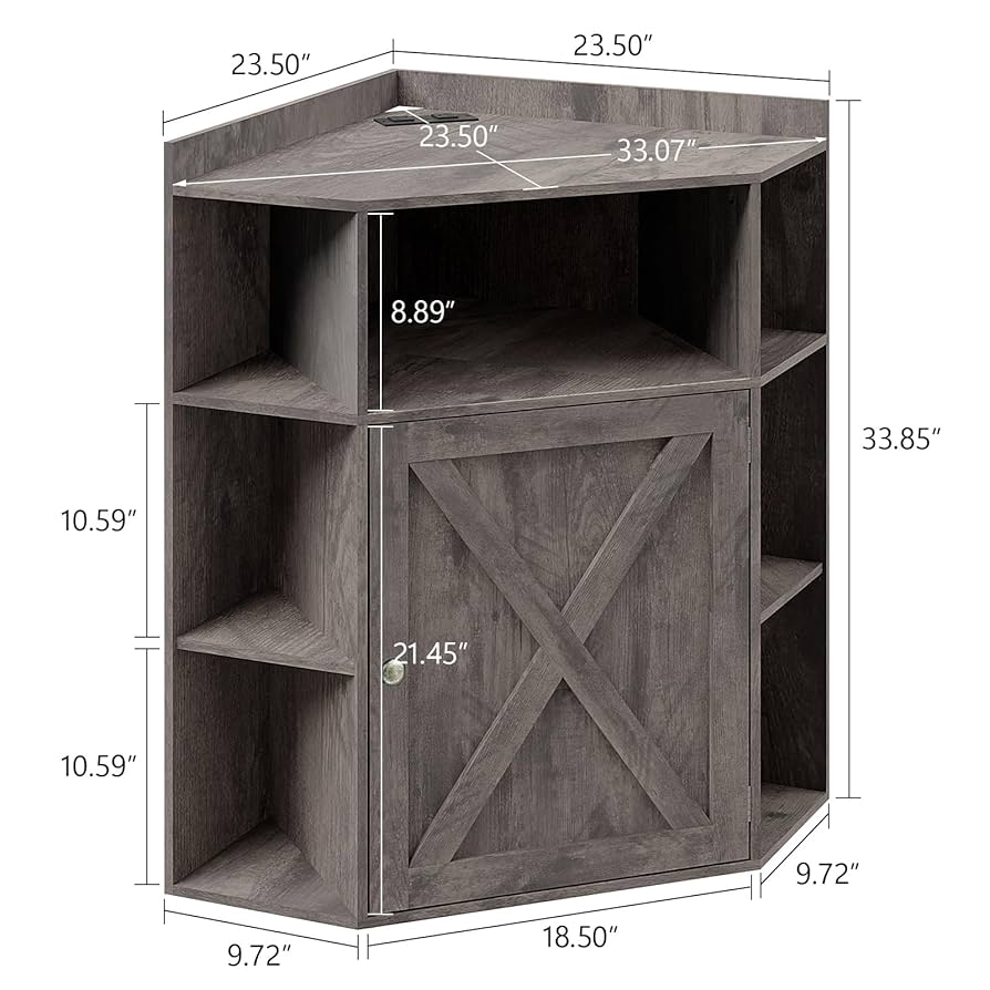 家具・インテリア rrrrr Amazon.com: Corner Cabinet, Corner Storage Shelf with USB